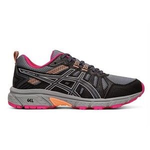 Asics Womens Gel Venture Size 9.5 Gray Pink Running Shoes Sneakers Walking